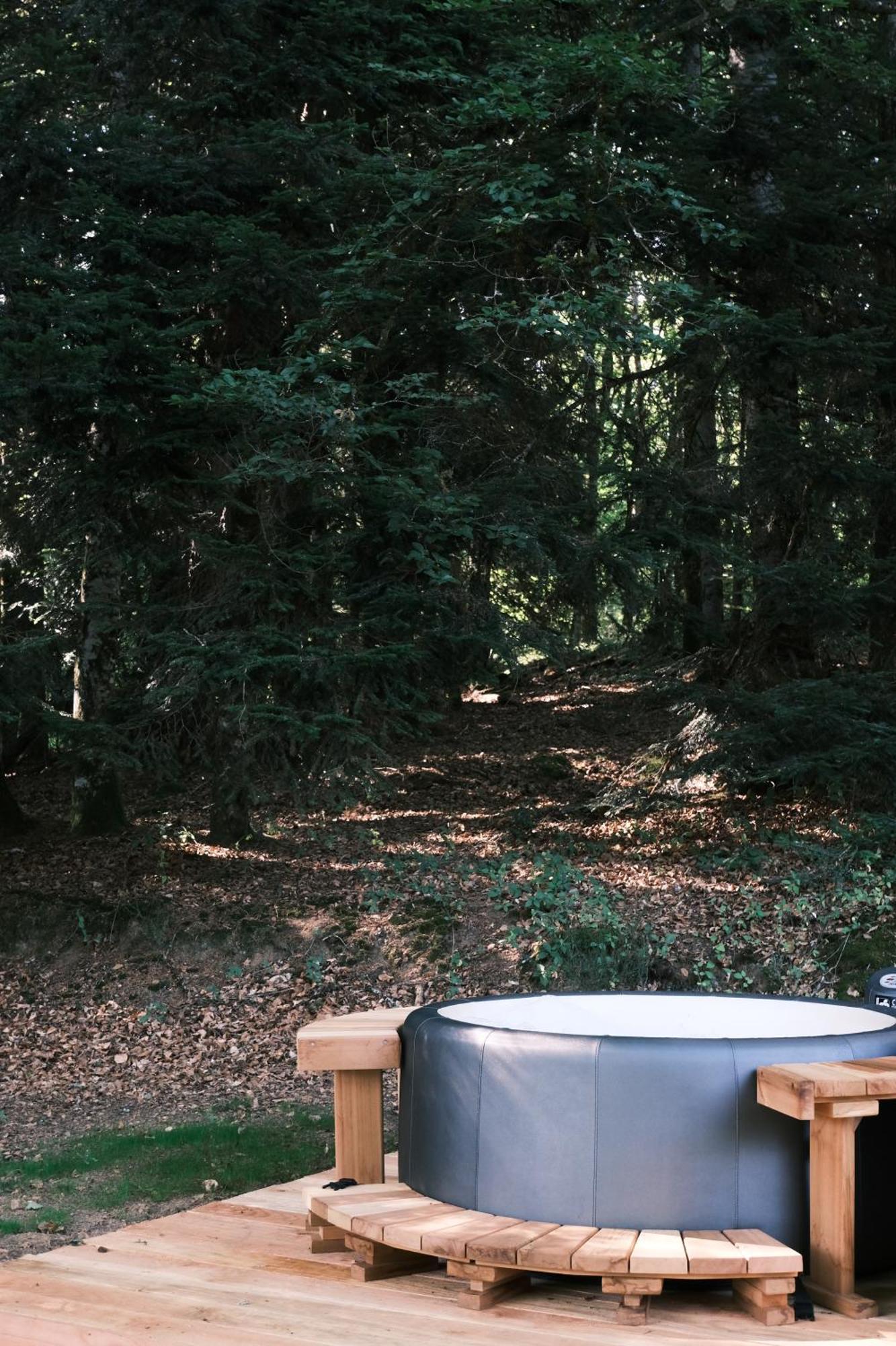 Lodge Avec Spa Privatif - Foret Et Lac Liginiac エクステリア 写真
